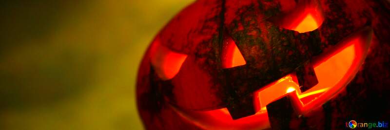 Cover. Halloween pumpkin on a sunset background. №46173