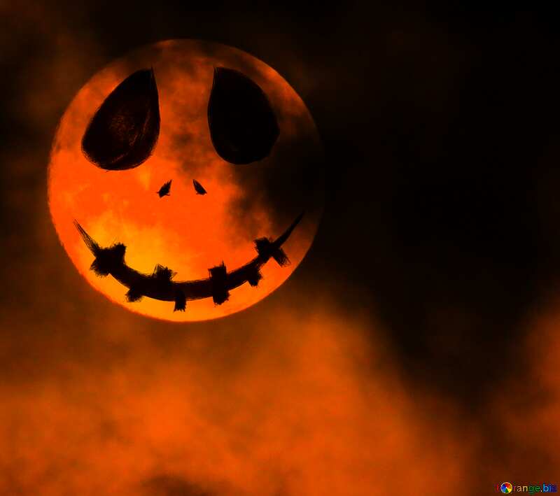 Imagen de perfil. Fondo de Halloween con la luna. №40471