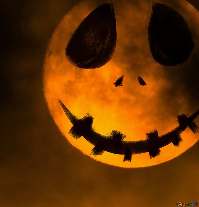 Imagen de perfil. Fondo de Halloween con la luna. №40471