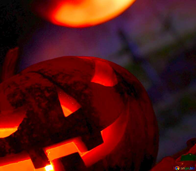 Image for profile picture Halloween pumpkin in the background of the moon. №46161