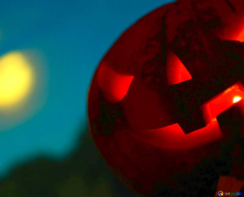 Image for profile picture Halloween pumpkin in the background of the moon. №46170