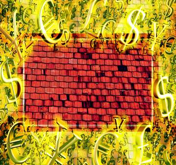 FX №200281 The texture of the old shingles Gold money frame border 3d currency symbols business template