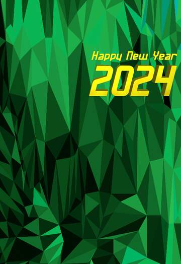 FX №200856 Congratulations New year. 2024 Polygon background with triangles