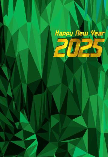 FX №200856 Congratulations New year. 2025 Polygon background with triangles