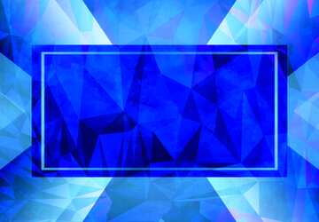 FX №200892 Blue Template frame border Polygon background with triangles