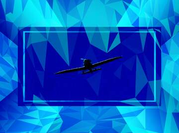 FX №200955 Sports plane Polygon background with triangles business template frame