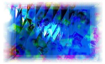 FX №200549  Blue futuristic shape. Computer generated abstract background. Love Card Frame White frame border...
