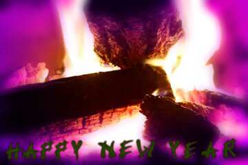 FX №200478 Burning wood in stoves happy new year