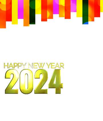 FX №200475 Colorful lines frame happy new year 2024