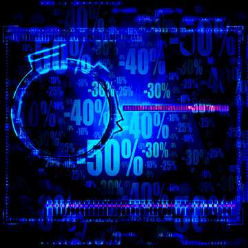 FX №200869 Futuristic design for business information currency money dark blue Polygon background with...
