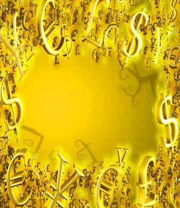 FX №200119 Halloween style background Sale offer discount template Gold money frame border 3d currency symbols ...