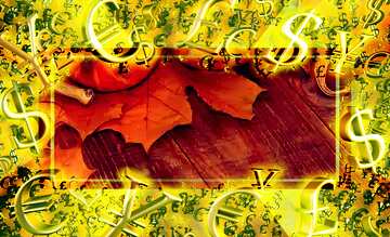 FX №200221  Autumn background with pumpkins on the table Sale offer discount template Layout Design Gold money ...