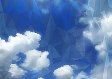FX №200683 Sky with clouds Polygon background with triangles