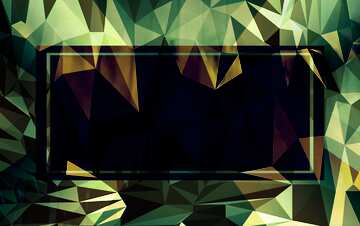 FX №200571 Polygon geometric technology frame background with triangles