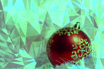 FX №200858 Congratulations Christmas Polygon background with triangles
