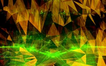 FX №200584 Yellow Futuristic Polygon background with triangles