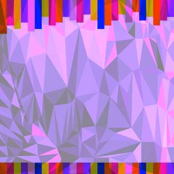 FX №200620 Colorful lines frame Polygon background with triangles