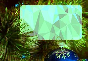 FX №200767 Christmas party green Polygon background with triangles