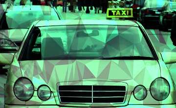 FX №200849 Berlin taxi Polygon background with triangles