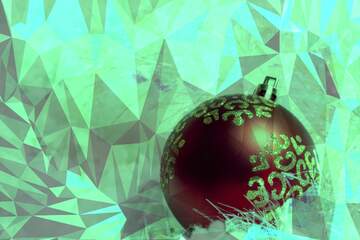 FX №200630 Congratulations New year. Polygon background with triangles green
