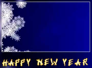 FX №200430 happy new year blank card blue  clipart snowflakes background Christmas frame