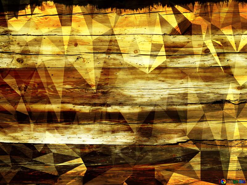 Texture of old wood Polygon background with triangles №28600