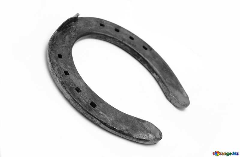 Horseshoe symbol of good luck black and  white №16783