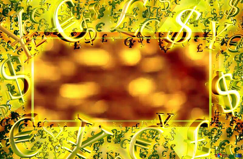  Golden background of the Christmas and new year Sales promotion 3d Gold letters sale Gold money frame border 3d currency symbols business template №37824