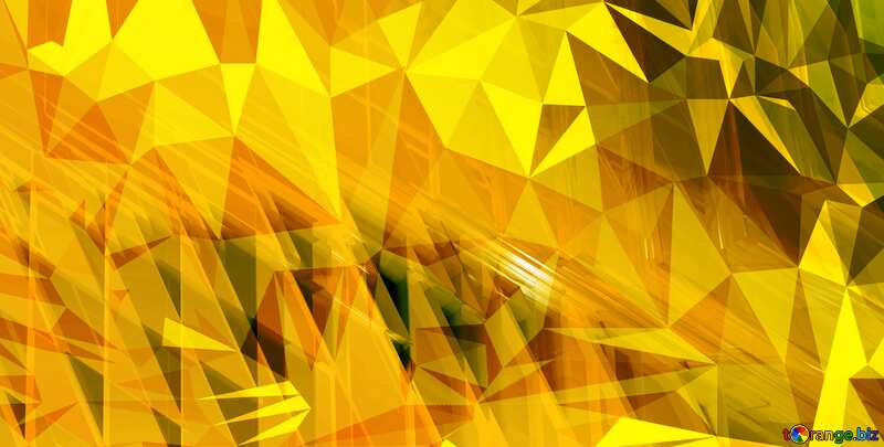 Orange futuristic shape.  Glass polygonal triangle lights mirrors pattern  design. №51525