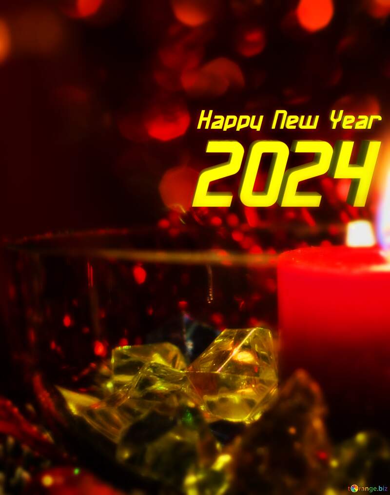 happy new year 2024 dark blur frame №15037
