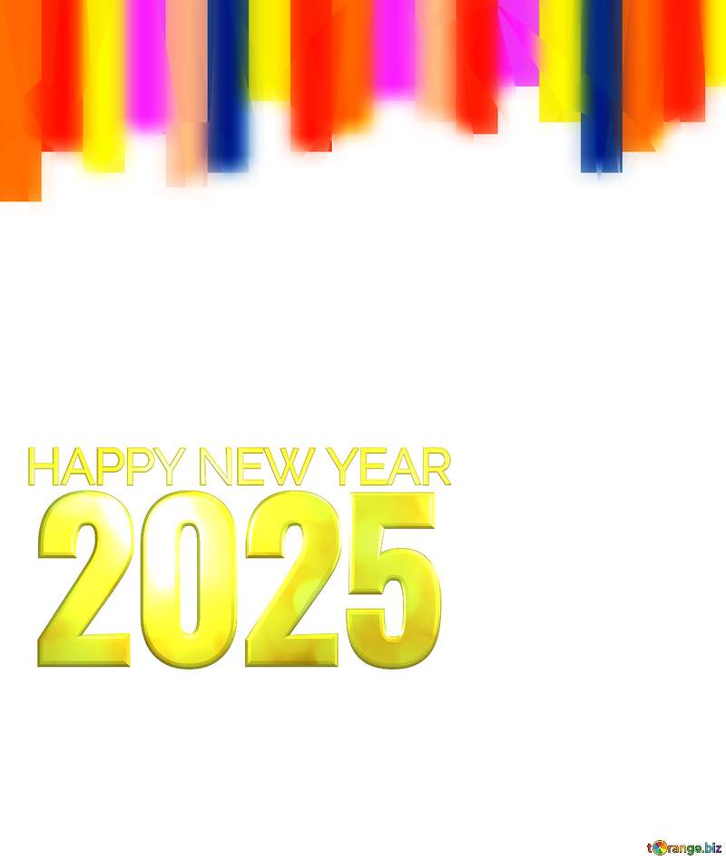 Colorful lines frame happy new year 2025 Polygon background with triangles №49681