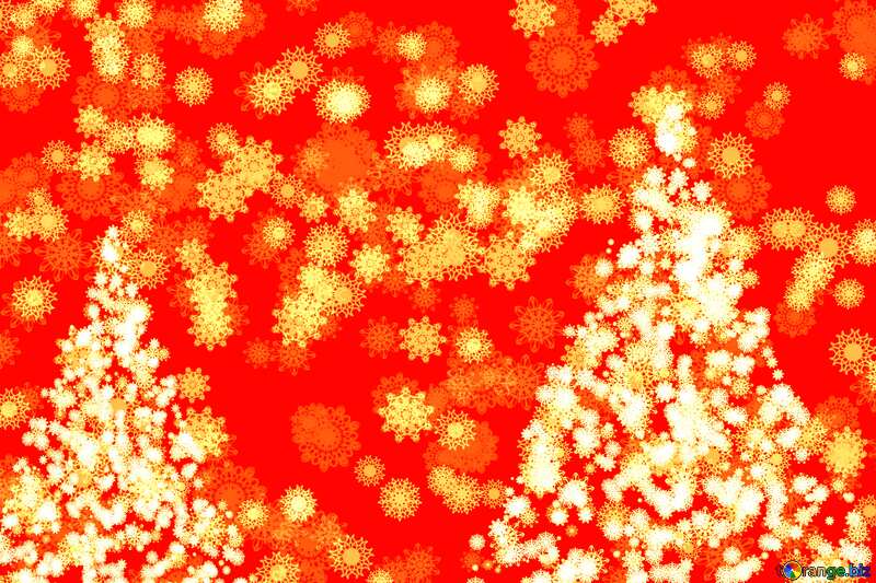 Christmas Snowflakes trees red  background №40672