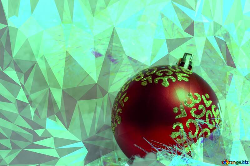 Congratulations Christmas Polygon background with triangles №6354