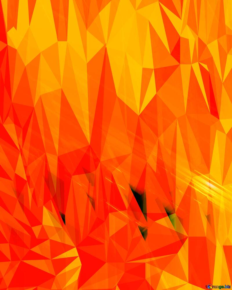 Orange pattern design. Polygon background with triangles №51525