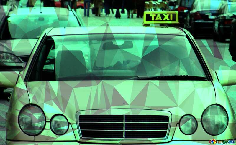 Berlin taxi Polygon background with triangles №11885
