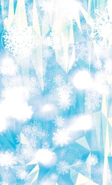 FX №201166 Light blue Snowflakes Polygon abstract geometrical background with triangles