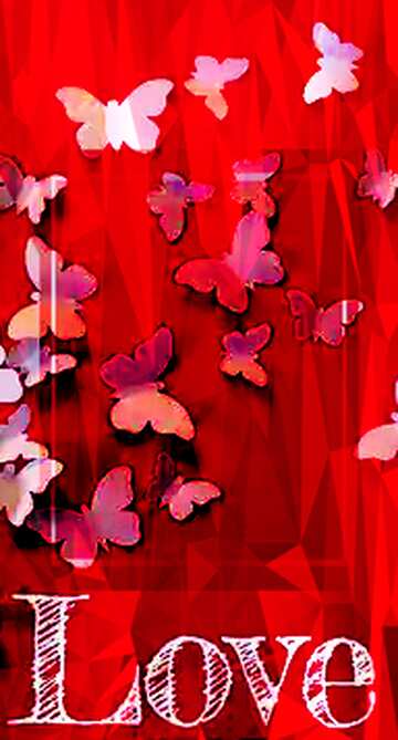 FX №201941 Love butterfly. Polygon abstract geometrical background with triangles