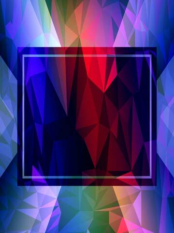 FX №201262 rainbow frame Polygon abstract geometrical background with triangles