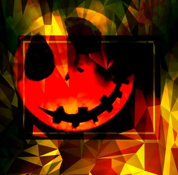 FX №201107 Halloween Moon Polygon abstract geometrical background with triangles