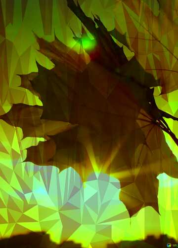 FX №201224 Autumn sunset Polygon abstract geometrical background with triangles