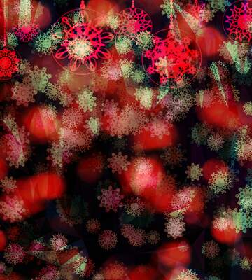 FX №201171 Red Winter snowflakes Polygon abstract geometrical background with triangles