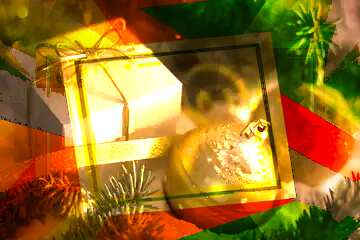 FX №201595 Christmas gifts Polygon background