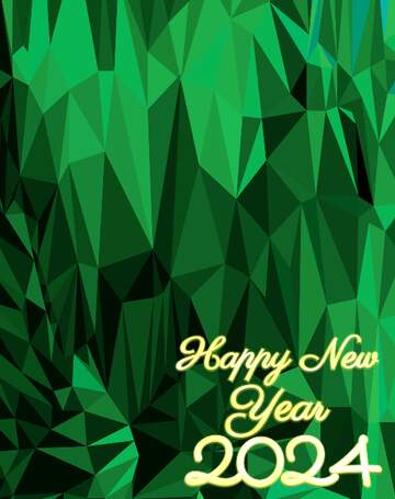 FX №201236 Happy New Year 2024 Optical fiber Polygon abstract geometrical background with triangles