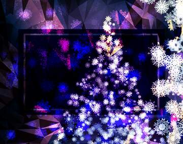 FX №201147 Christmas New year tree clipart template frame Polygon abstract geometrical background with...