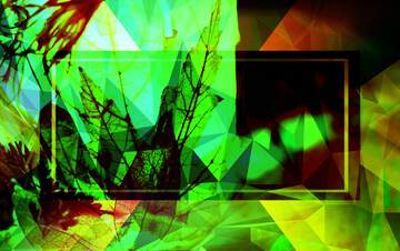 FX №201077 Winter evening congratulations frame template Polygon abstract geometrical background with triangles