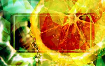FX №201201 Lemon freshness Template frame Polygon abstract geometrical background with triangles