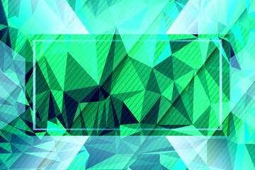 FX №201274 Texture green stripes template frame Polygon abstract geometrical background with triangles