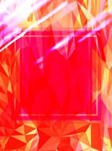FX №201892 Red hot Frame Template Design Polygon abstract geometrical background with triangles