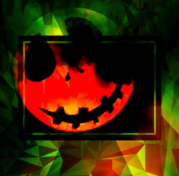 FX №201108 Halloween Moon template frame Polygon abstract geometrical background with triangles