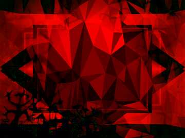 FX №201119 Halloween template dark red Polygon abstract geometrical background with triangles